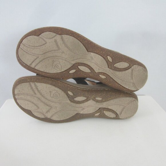 Acorn 90s Y2K Ankle Strap Wedge Sandals Womens 9 Black Suede Comfort Shoes - Picture 10 of 12